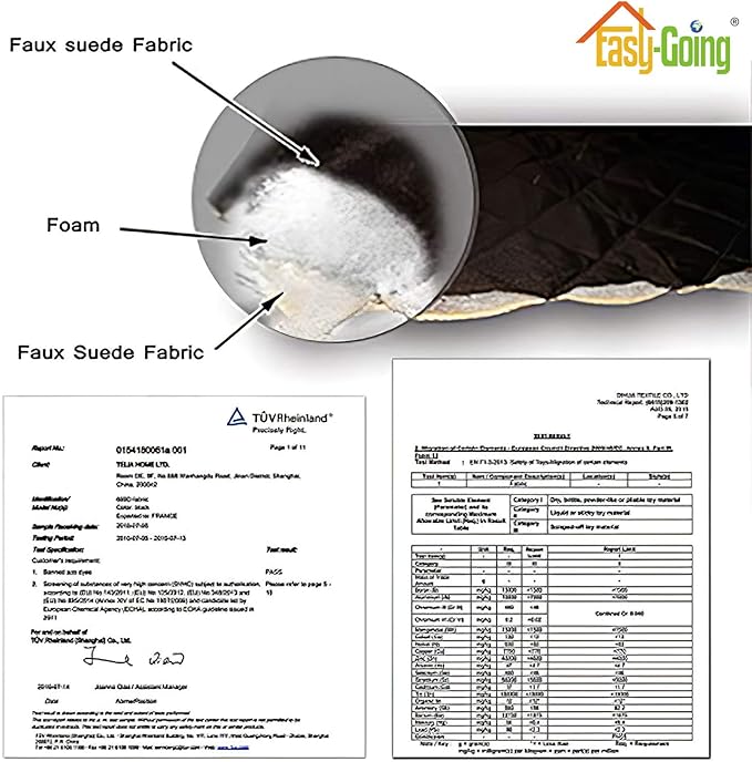 Easy-Going 4 Seater Sofa Slipcover Reversible Sofa Cover Water Resistant Couch Cover with Foam Sticks Elastic Straps Furniture Protector for Pets Children Dog Cat (XX-Large, Chocolate/Chocolate)
