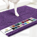 Muddy Mat® | Super Absorbent Door Mat Indoor, Microfiber Quick Dry Chenille Entryway Rug, Non-Slip Front Door Mat, Indoor Mats for Entryway, Machine Washable Pet Rug, Purple 24"x36"