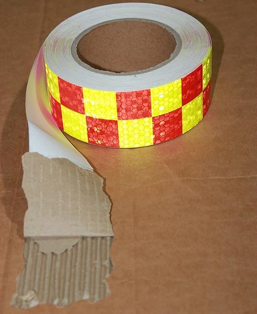 Reflective Tape 2 inch X 166 feet, Outdoor Waterproof Hazard Conspicuity Safety Warning Industrial Marking Tape