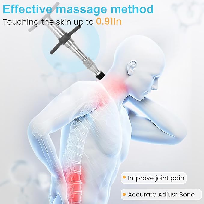 Dreamtrue Adjustable Chiropractic Adjusting Tool, Chiropractor Massage Tool for Face, Joint Pain and More Effective, 0-280N