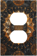 Cool Colorful Mandal Flowers Boho Floral Outlet Covers 1 Gang Duplex Light Switch Cover Decorative Switch Plates Electrical Receptacle Faceplate Wall Plate for Bed Room Living Room Decor