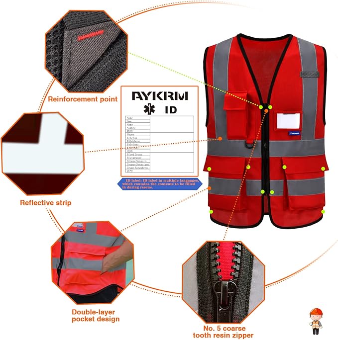 red working vest for men