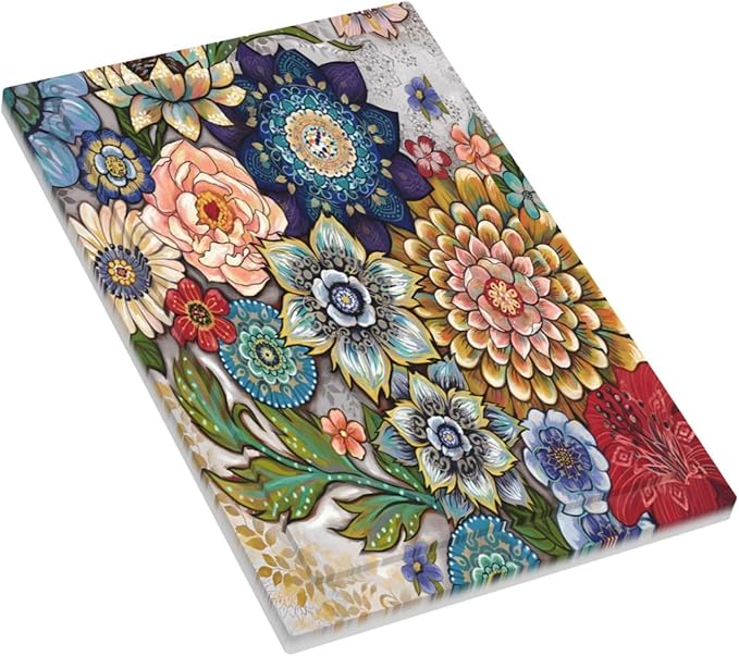 Boho Floral Colorful Floral Multi Color Flower Light Switch Cover Plate 1 Gang No Device Blank Electrical Wall Plates Faceplate Decorative Switch Plate Covers for Bedroom Living Room Home Decor
