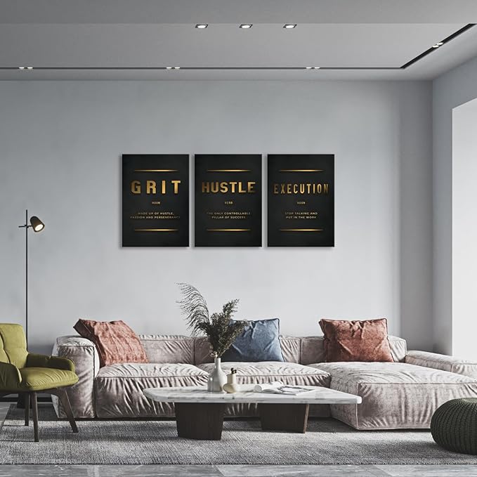 Motivational Wall Art Prints Canvas- Office Wall Decor - Inspirational Quotes Wall Art, Office Wall Art Canvas Painting Artwork Decor For Bedroom Living Room