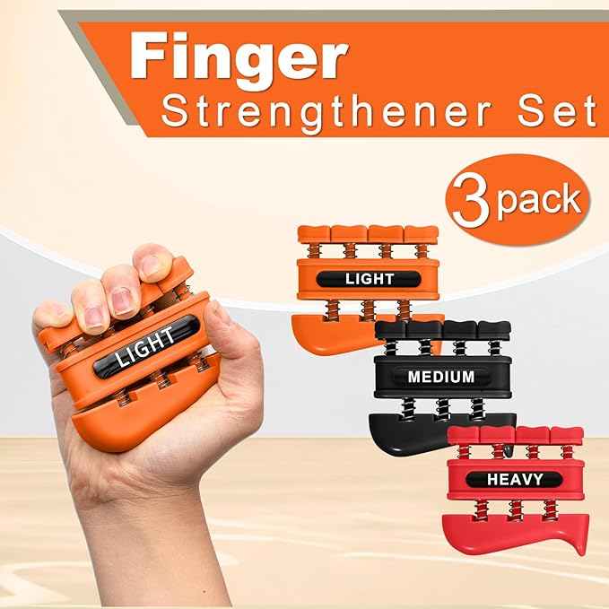 Grip Strength Trainer, Finger Strength Trainer for Grip Strength Training for Fingers, Wrists, and Hands for Home, Office, Gym, Climbing, Athletes, Musicians, and Therapy
