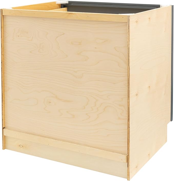 Quicklock RTA (Ready-to-Assemble) | Base Kitchen Cabinets - Shaker Style | Made in America (Needlepoint Navy, 36" Wx34.5 Hx24 D Sink Base)