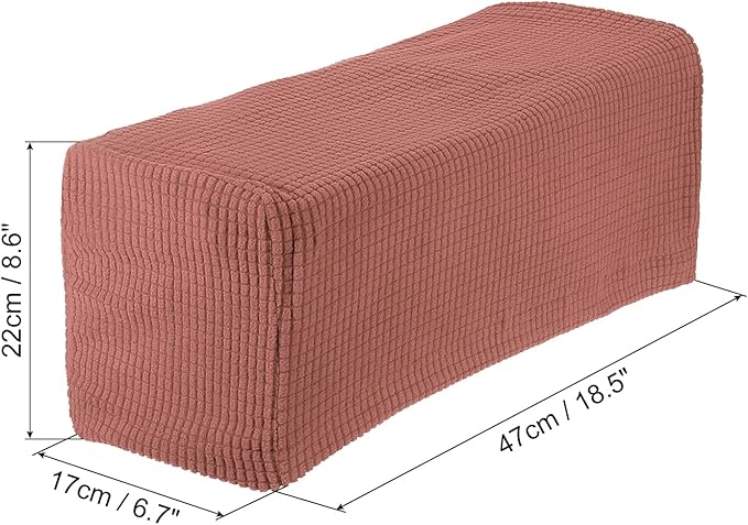 uxcell 2pcs Stretch Armrest Covers for Chairs/Sofas, Couch Arm Covers with Twist Pin, Furniture Protector Slipcovers Red