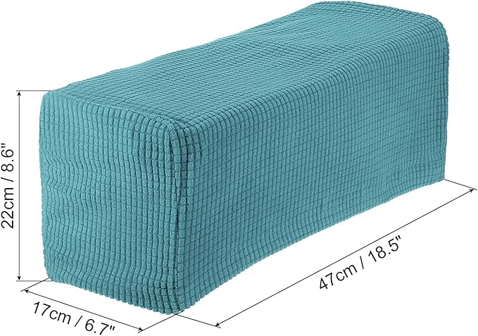 uxcell 2pcs Stretch Armrest Covers for Chairs/Sofas, Couch Arm Covers with Twist Pin, Furniture Protector Slipcovers Light Blue