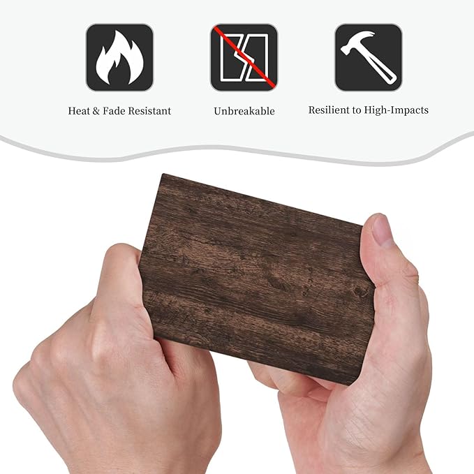 Light Switch Cover Plate Rustic Dark Brown Wood Grain 1 Gang No Device Blank Electrical Wall Plates Faceplate Decorative Switch Plate for Farmhouse Bedroom Decor