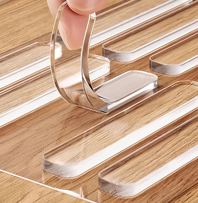 Clear Silicone Cabinet Door Bumpers 50 Pcs,Self-Adhesive Sound Dampening Furniture Pads, Surface Protection Bumpers for Drawers, Table Tops,Door stoppers for Wall, Transparent Adhesive Pads