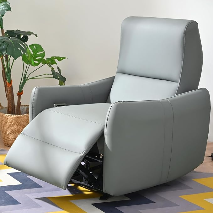 Wall Hugger Power Recliner Chair, Zero Wall Electric Recliner Chairs with USB Port, Space Saving Large Recliner for Living Room, RV, Home Theater