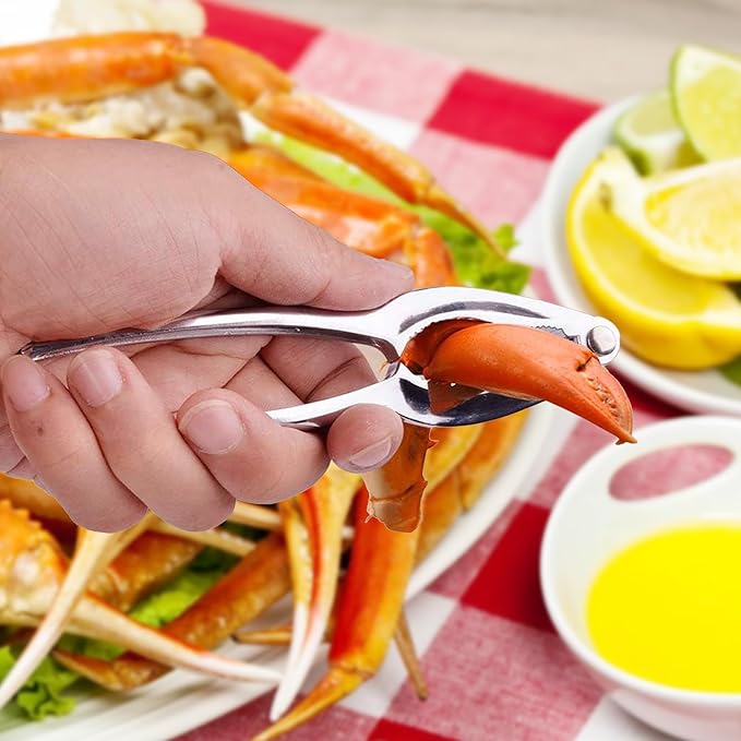Crab Crackers and Tools, 2 Crab Crackers, 8 Lobster Shellers, 8 Crab Leg Forks Picks, Lobster Crackers and Tools, Seafood Tools, Nut Cracker Set, Home Restaurant Kitchen Tools, Red