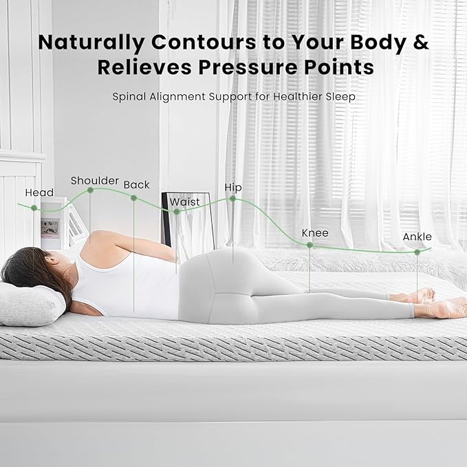 Bamboo Mattress Topper Queen Size 2 Inch, Cooling Gel & Bamboo Charcoal Memory Foam Mattress Topper for Back Pain Relief, Firm Dual-Layer Foam Bed Pad with Removable Cover