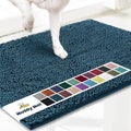 Muddy Mat® Original Dog Door Mat for Muddy Paws, Super Absorbent Microfiber, Non-Slip Washable Pet Rug, Quick Dry Chenille Entryway Carpet, Machine Washable Indoor Outdoor mat, Atlantic Blue 24"x72"