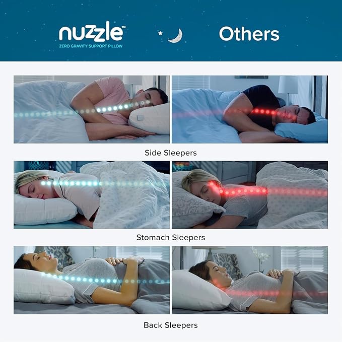 Nuzzle Cooling Adjustable Pillows Queen Size Set of 2 for Side Sleepers, Luxury Bed Pillows Hotel Collection - Best Adjust Height Soft Firm Pillows for Back, Stomach and Side Sleepers