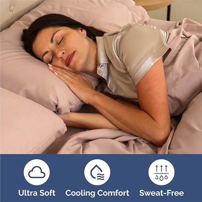 Cal King 6 Piece Sheet Set - Cooling & Breathable Bed Sheets - Hotel Luxury Bed Sheets for Women, Men, Kids & Teens - Bedding w/Deep Pockets & Easy Fit - Soft & Wrinkle Free - Cal King Mauve Sheets