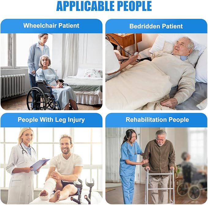 Rhino Valley Gait Belt for Senior with 7 Handles, 59" Anti-Slip Gate Belts Medical for Elderly, Transfer Belt with Quick Release Buckle, Elderly, Physical, Handicap, Bariatric Therapy, Blue & Black
