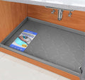 SIKADEER 31" x 22" Under Sink Mat Waterproof, Silicone Mat Kitchen Drawer Shelf and Cabinet Liner, Sink Protector for Kitchen Organizers and Storage, Boot Tray Pet Food Mats