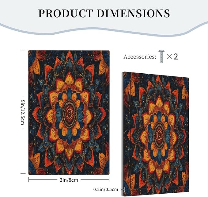 Colorful Oriental Floral Blooming Mandala Flower 1 Gang Blank Light Switch Covers Plate Decorative No Device Wall Plate Coves Electrical Switchplate Dimmer Faceplate for Bathroom Decor