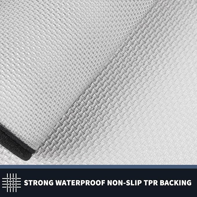PURRUGS Dirt Trapper Door Mat 32" x 48", Non-Slip/Skid Machine Washable Entryway Rug, Shoes Scraper, Throw Rug, Super Absorbent Area Rug for Muddy Wet Shoes and Paws, Bluish Grey & Charcoal