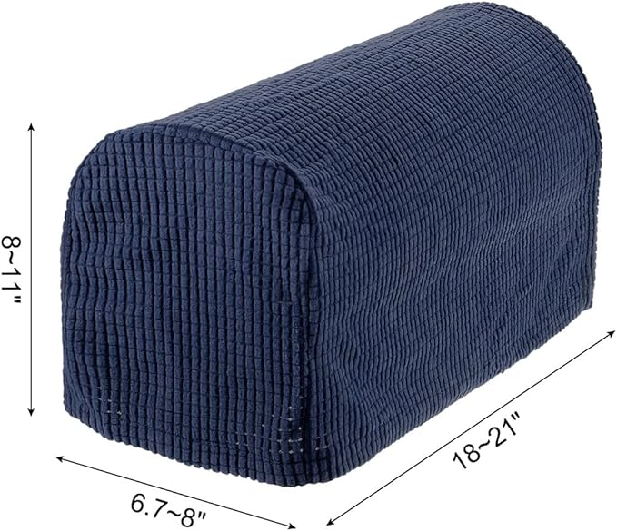 uxcell Stretch Armrest Covers Armchair Anti-Slip for Chairs Sofas Couch Arm Covers Recliner Sofa Navy Blue 4 Pcs