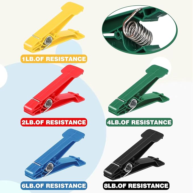 20 Pcs Graded Pinch Pin Exerciser, Finger Exerciser Hand Exercise Equipment Finger Strengthener Pinch Clips for Conditioning Grip Strength Trainer