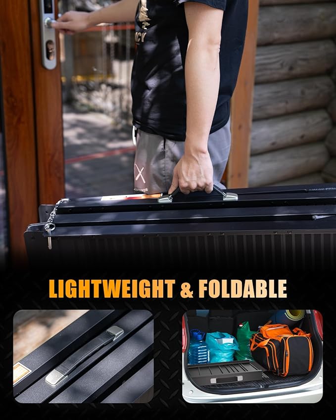VNN Portable Wheelchair Ramp 2FT, Black Seamless Non-Slip Aluminum Ramps for Wheelchairs for Home, Handicap Wheelchair Ramps for Home Steps, Aluminum Loading Dock Plates