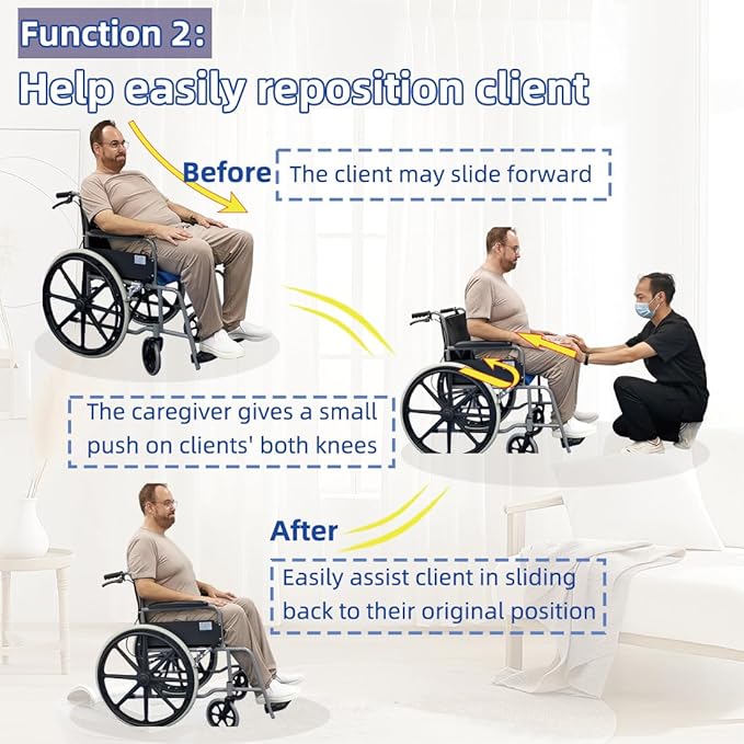 One Way Transfer Support Cushion, Non Slip Tubular Pad for Fall Prevention in Chair & Wheelchair, Elderly/Disabled Assistance, 17"x17" (Black-Without Handles)