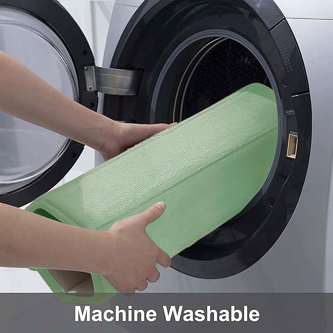 Buganda Memory Foam Bath Mat, 55" x 24", Ultra Soft and Non-Slip Bathroom Rugs, Water Absorbent and Machine Washable Bath Rug Runner for Bathroom, Shower, and Tub, Sage Green