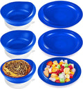 Hushee Adaptive Spill Proof Scoop Bowl and Plate Set with Suction Base Non Skid Self Feed Dinnerware for Elderly Disabled Handicapped from Parkinsons, Dementia, Stroke, Tremor(3 Sets,Blue)