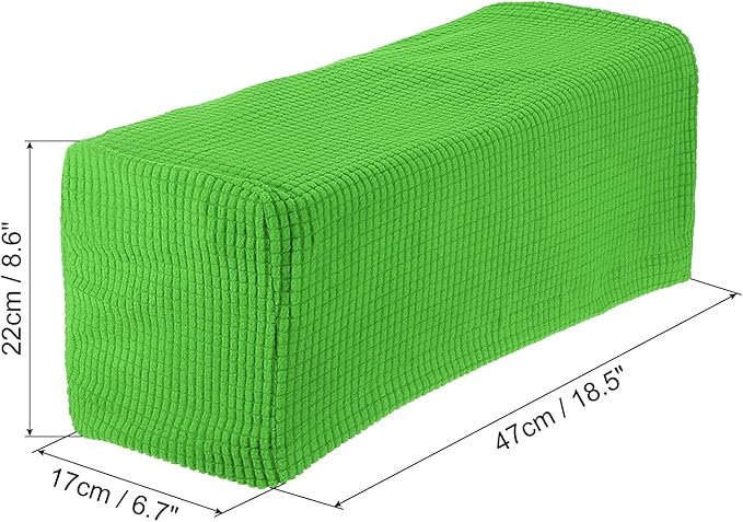 uxcell 2pcs Stretch Armrest Covers for Chairs/Sofas, Couch Arm Covers with Twist Pin, Furniture Protector Slipcovers Grass Green