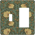 Outlet Covers William Morris Floral Vintage Flowers Pattern 1 Toggle 1 Rocker Combination Decorative Wall Plate Electrical Switch Plates Light Switch Cover Plate for Bedroom living Room Decor