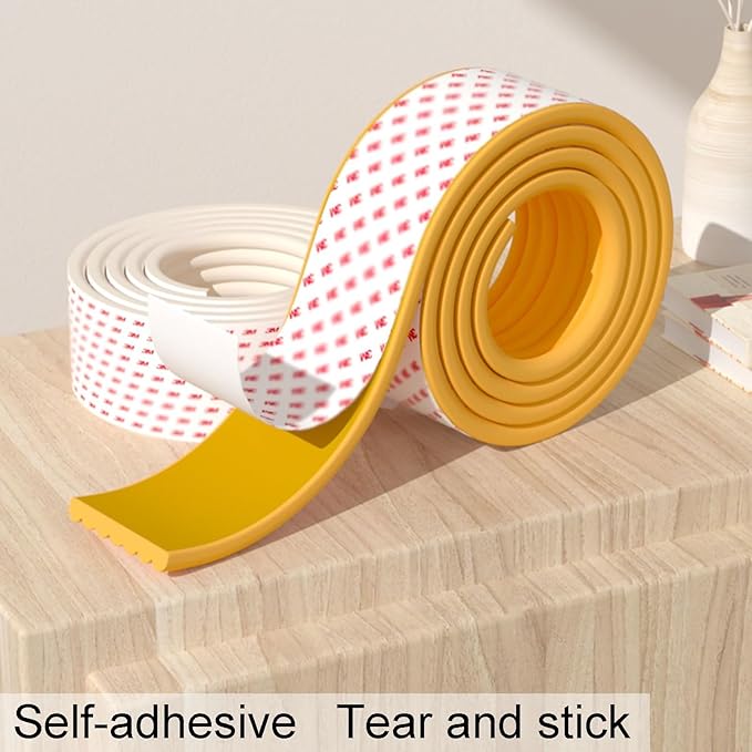 Edge Corner Protector, W-Shaped Sharp Edge Safety Corner Edge Foam Padding, Edge Guards Bumpers, Proofing Furniture Edge Protector for Table Edges & Sharp Corners(Gray,1 Pack)