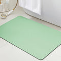 Ultra Thin Bath Mat, Upgrade Backing Non Slip Thin Bath Mats Fit Under Door, Quick Dry Ultra Absorbent Bathroom Rugs, Machine Washable Bath Rugs for Bathroom, Bathtub, Sage Green/Solid/24"x17"