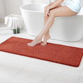 MIULEE Rust Extra Thick Non Slip Bathroom Rug Shaggy Soft Bath Mat Plush Microfiber Absorbent Water for Shower Tub Machine Washable (24x70 Inches)