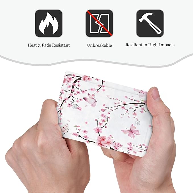 Cherry Floral Watercolor Pink Flowers Butterfly Light Switch Cover Plate 1 Gang No Device Blank Electrical Wall Plates Faceplate Decorative Switch Plate for Bed Room Living Room Decor