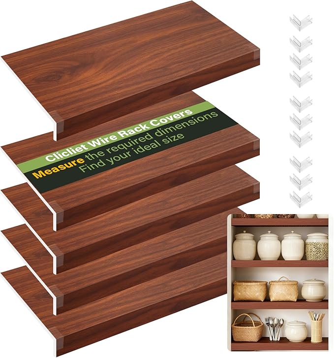 Wire Rack Covers, 24*12 Inch Shelf Covers for wire Shelving, Easy to Cut Closet Wires Shelf Cover-0.31 inch Thick(Not Wood) Moisture Resistant Durable Shelves Cover, Easy Install for Pantry, Kitchen