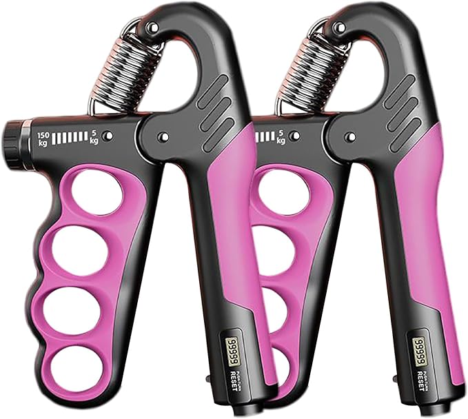 Grip Strength Trainer, 5-100KG (11-220 LB) Adjustable Resistance Forearm Hand Gripper Strengthener with Counter, Hand Wrist Exercise Workout Equipment for Home/Office Gym