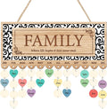 KAlRNE Family Birthday Reminder Board,Birthday Calendar Hanging Wooden Plaques,Rustic Calendar with 100 Tags,Hollow-Out Design Farmhouse Reminder Wood Board,Gifts for Mom Nana Parents Grandparents