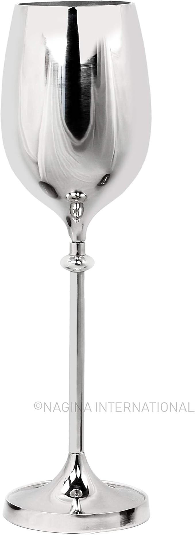 Large Champagne Glass Premium Aluminum Free Standing Nickel Plated Wine Chiller | Wine Coolers & Cellar With Ice Bucket | Kitchen & Bar Wares | Nagina International