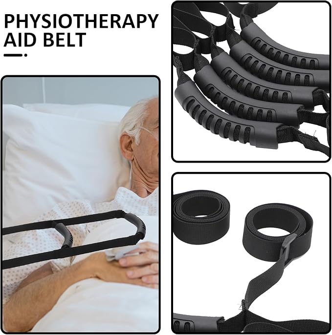 Adjustable Elderly Bed Ladder Pull Up Strap with Four-Layer Strength for Disabled and Seniors, Support Belt for Bed Mobility and Stand-Up Aid