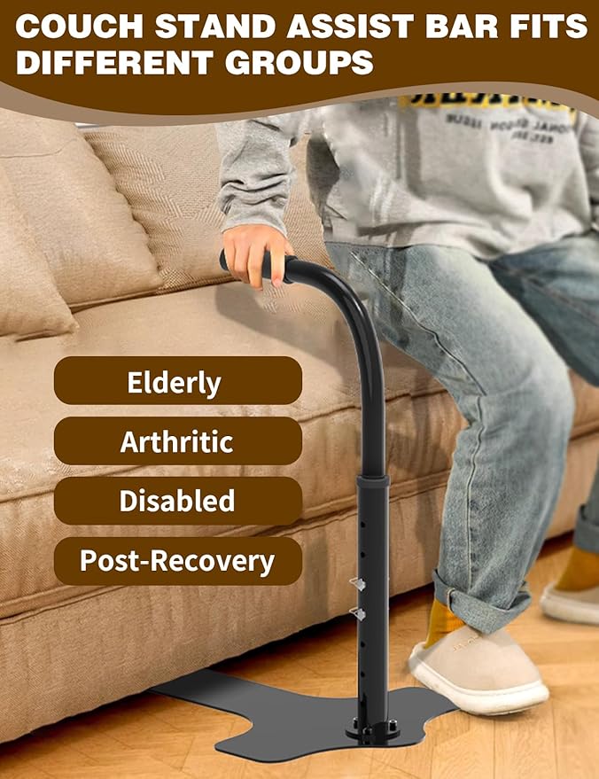 yeezoo Couch Stand Assist for Elderly,Adjustable Height Lift Stand Assist with Non-Slip Handle,Stand Assist for Couch,Sofa or Chair(300LBs Capacity)