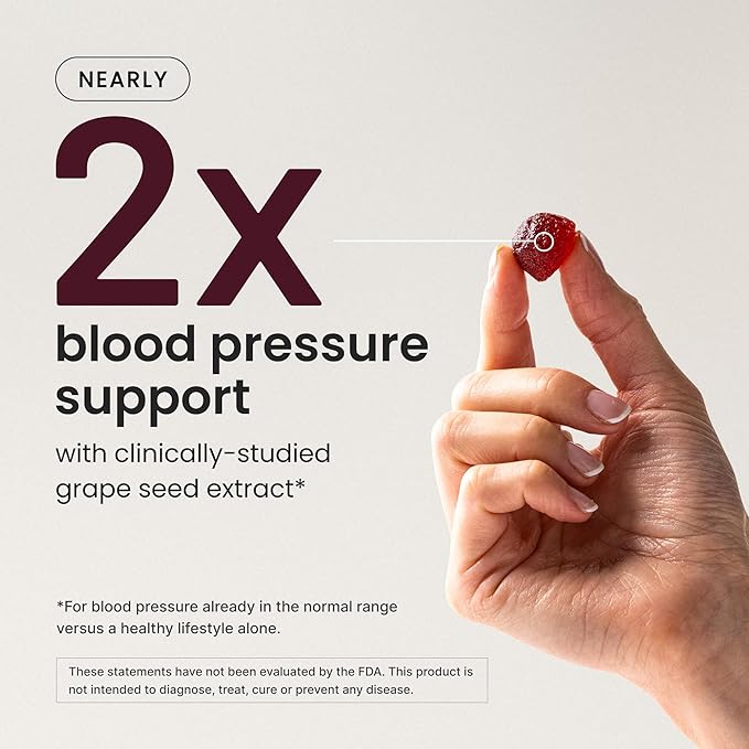 Humann SuperBeets Heart Gummies Advanced - CoQ10 150 mg Plus Beet Root Powder & Grape Seed Extract, 120 Count