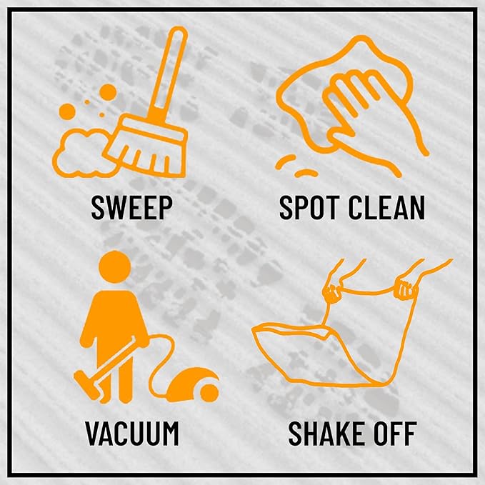 Ottomanson 2'7" x 40' Hallway Runner with Scraper Pile - Extra Durable Non-Slip Rug Mat for Indoor & Outdoor Use - Ideal for Kitchen, Entryway & Garage - High-Traffic Carpet, Black