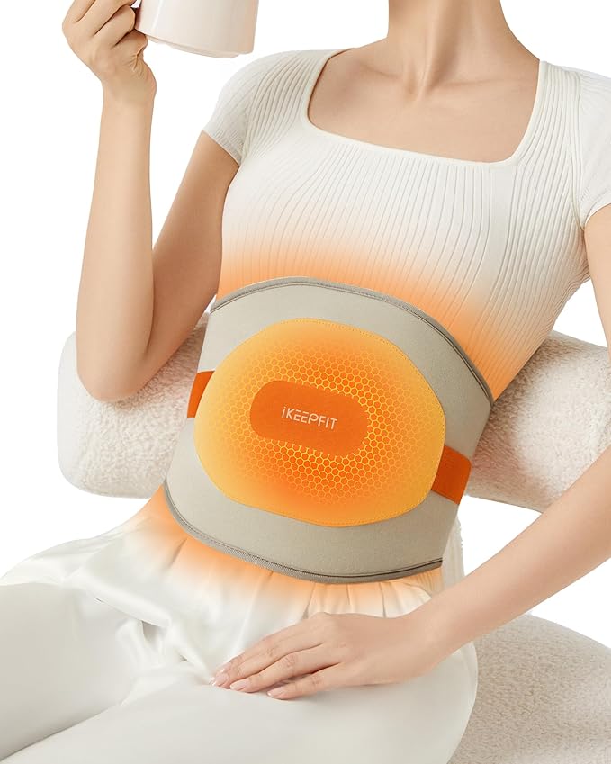 Portable Heating Pad for Back, Cordless Wearable Heat Belt with Massager for Lower Back Pain Relief, Battery Powered 8000 mAh Rechargeable, MAXwarm® 3.0, Gift for Women Men 90-310 lbs