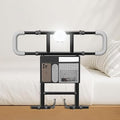Seeutek Bed Rails for Elderly Adults Safety, Foldable Bed Assist Rails for Seniors, Adjustable Bed Side Rails with Safety Strap & Storage Pocket & LED Light, Fit Queen Twin King Beds