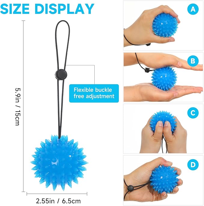 Hand Grip Strenthener - Squeeze Balls for Hand Therapy Set (5LB+10LB), Hand Exercise Ball for Physical Therapy, Elderly, Weak Hand, Arthritis, Stroke, Carpal Tunnel