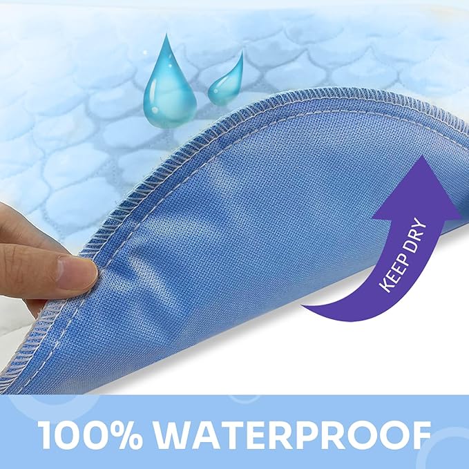Ultra Soft Quilted Washable and Reusable Incontinence Bed Underpads, 34"X36" (2 Pack), Waterproof Sheet and Mattress Protectors