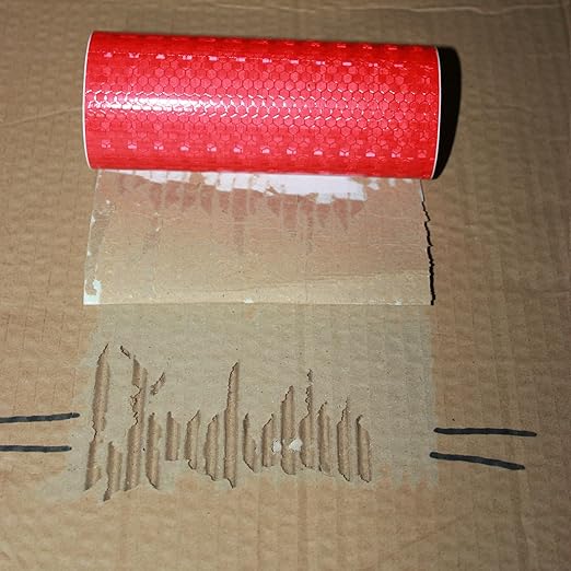 Industrial Reflective Tape Red 4 inch for Cars, Outdoor Waterproof Hazard Conspicuity Warning Marking Tape (10 feet)