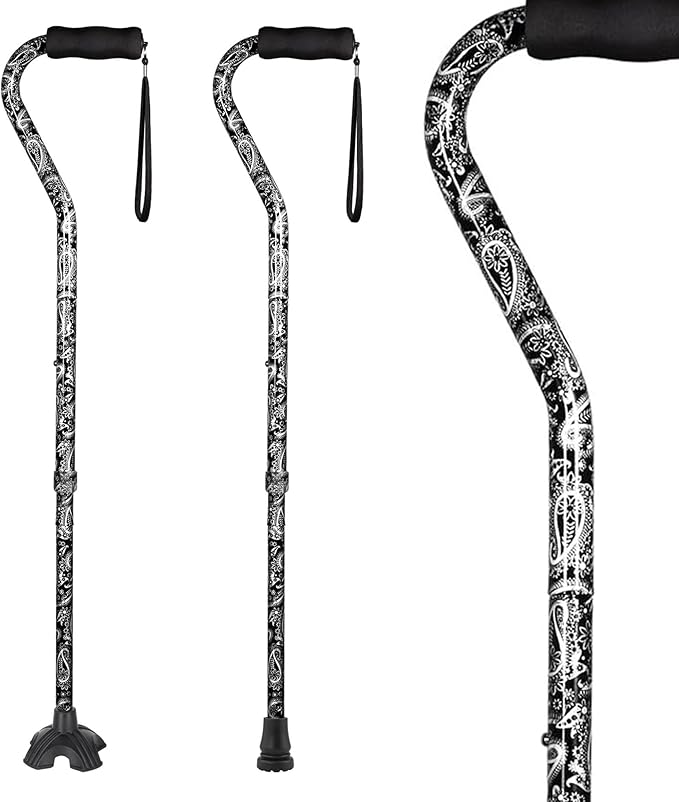 Elegant Walking Cane for Women, Foldable & Adjustable Cane for Seniors with Self-Standing Tip | Lightweight Mobility Aid for Stability & Balance Support